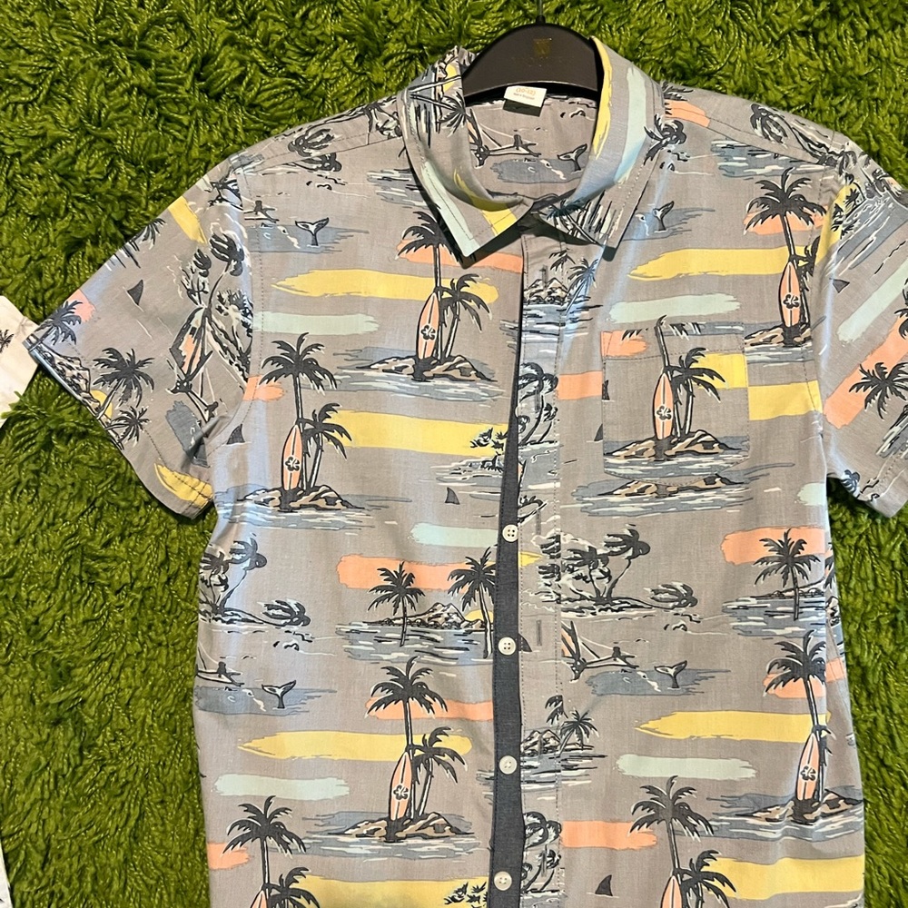 Gymboree button down boys shirt size 10/12.
